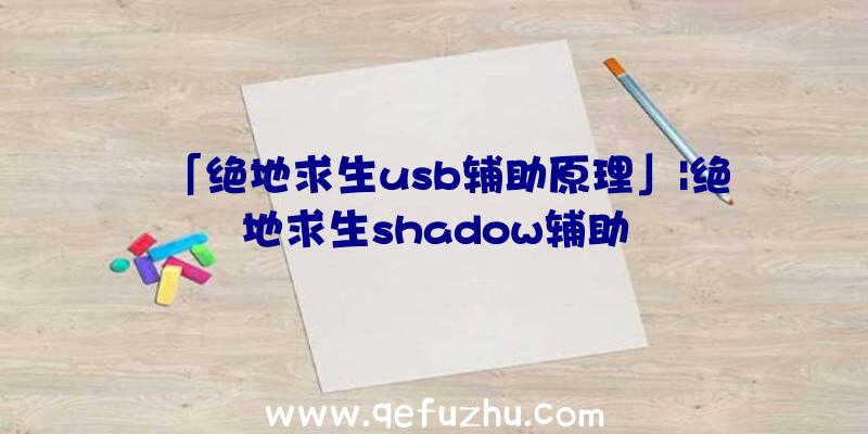 「绝地求生usb辅助原理」|绝地求生shadow辅助